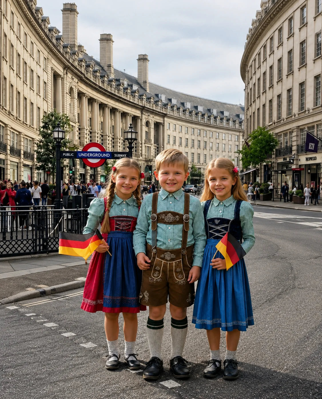 Kids in traditional dress