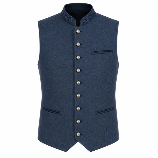Men's Traditional Blue Trachten Vest