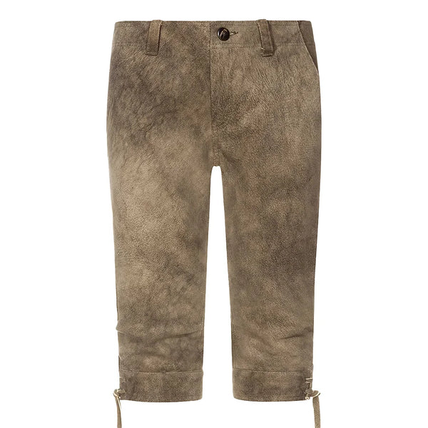 Brown corduroy pants on a white background