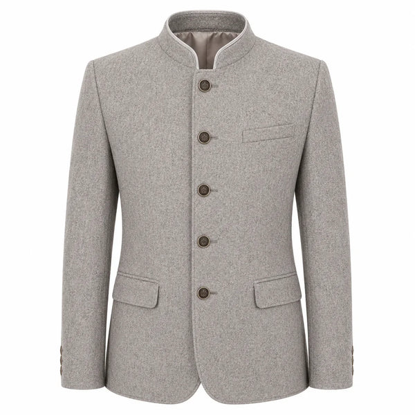 Rustic Grey Bavarian Jacket for Men