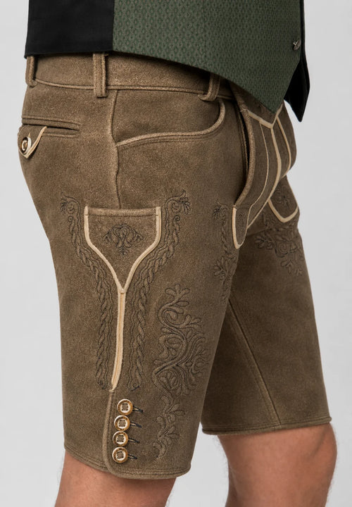 Alpine Heritage Embroidered Lederhosen Shorts