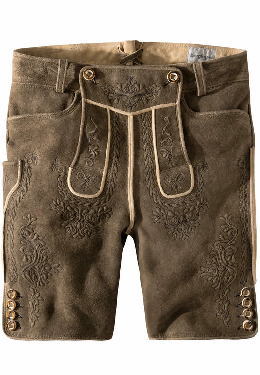 Alpine Heritage Embroidered Lederhosen Shorts