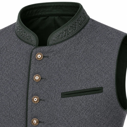 Men's Alpine Heritage Gray Trachten Vest