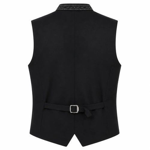 Men's Charcoal Gray Traditional Trachten Vest