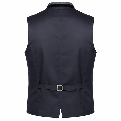 Men's Light Gray Trachten Vest with Black Trim