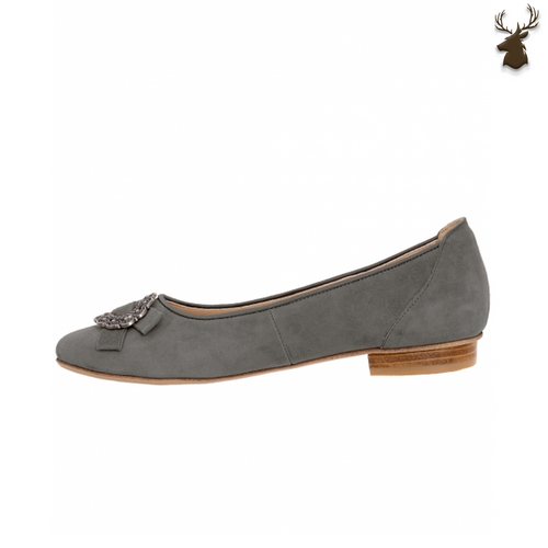 Premium Women Oktoberfest Ballerina Pumps Anthracite